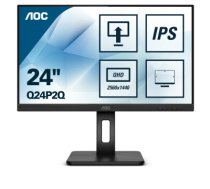 AOC Q24P2Q LED display 60.5 cm (23.8") 2560 x 1440 pixels Quad HD Black