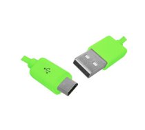 PS USB - microUSB kabelis, 1 m, zaļš.