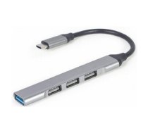 USB Centrmezgls Gembird USB Type-C 4-port Silver
