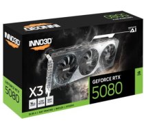 INNO3D NVIDIA GEFORCE RTX 5080 X3 16GB GDDR7 256bit, 2617 MHz / 30Gbps, 3x DP, 1x HDMI, 3 fan, 2 slot