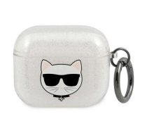 Karl Lagerfeld case for Airpods 3 KLA3UCHGS silver Glitter Choupette