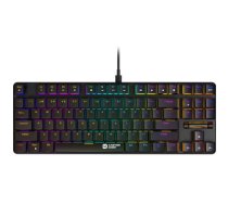 CANYON Cometstrike GK-50, 87keys Mechanical keyboard, 50million times life, GTMX red switch, RGB backlight, 20 modes, 1.8m PVC cable, metal material + ABS, RU layout, size: 354*126*26.6mm,     weight:624g, black