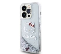 Hello Kitty Liquid Glitter Electroplating Head Logo Case for iPhone 13 Pro Transparent