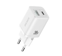 Wall charger Dux Ducis C80 Super Si - USB + Type C - PD 30W QC 3.0 18W 3A white
