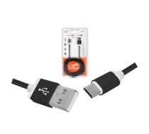 PS USB -microUSB kabelis 2m, pīts, melns