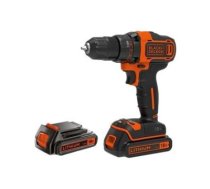 Black&Decker 18v2G DD w 400mA ch in kitbox 2 batts BDCDD186KB-QW