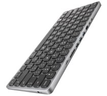 AXAGON HMC-KB keyboard USB-C 5Gbps with HUB, microSD/SD, 3x USB-A, HDMI 4K/60Hz, PD 100W, Audio, US layout