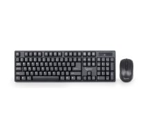 Gembird Keyboard KBS-W-01 Desktop set, Wireless, Keyboard layout US, Black, Mouse included, 390 g, English, Numeric keypad, No, Wireless connection,