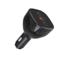 Choetech TC0024 car charger 160W 2x USB-C PD 3.1 1x USB-A - black