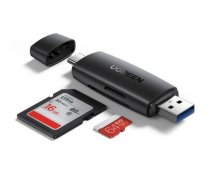 UGREEN CM304 USB + USB-C Adapter Card Reader SD + microSD (black)