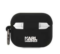 Karl Lagerfeld 3D Logo NFT Karl and Choupette Silicone Case for AirPods Pro Black