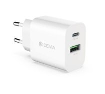 Devia wall charger Smart PD 1x USB-C 1x USB 20W white