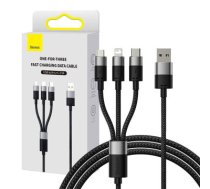 Quick Charge USB to M+L+C Baseus StarSpeed 3.5A 0,6m (Black)