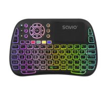 Klaviatūra Savio ARGB Mini Bluetooth + 2.4 GHz Black