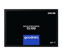 GOODRAM CL100 GEN. 3 240GB SSD, 2.5” 7mm, SATA 6 Gb/s, Read/Write: 520 / 400 MB/s