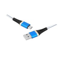 PS USB - microUSB kabelis 1m, pīts, zils