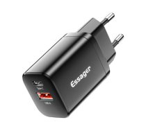 Wall Charger USB-C+USB-A 30W Essager PD+QC (black)