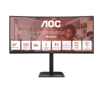 AOC E4 CU34E4CV computer monitor 86.4 cm (34") 3440 x 1440 pixels UltraWide Quad HD LCD Black
