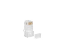 Wtyk sieciowy RJ45 8P8C kat.6 UTP (100szt) z prowadnicą do linki i do drutu | PLU-6000  | 5901969415773 | KGWLAEWTY0009