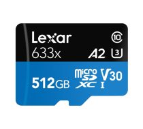 Lexar | High-Performance 633x | UHS-I | 512 GB | MicroSDXC | Flash memory class 10 | LSDMI512BB633A  | 843367119745