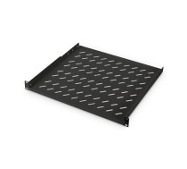 Digitus | 1U Fixed Shelf for Racks | DN-19 TRAY-1-400-SW | Black | The shelves for fixed mounting can be installed easy on the two front 483 mm (19“) profile rails of your 483 mm (19“) network- or server cabinet. Due to their stable, perforated steel | DN