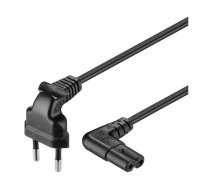 Goobay | 97350 | Euro connection cord, both ends angled | Black Euro male (Type C CEE 7/16) | Device socket C7 | 97350  | 4040849973505