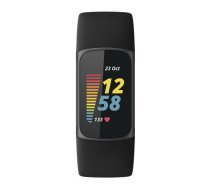 Fitbit Charge 5 Fitness tracker  GPS (satellite)  AMOLED  Touchscreen  Heart rate monitor  Activity monitoring 24|7  Waterproof  Bluetooth | FB421BKBK  | 0810038855868 | FB421BKBK