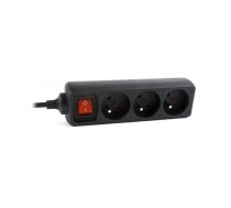 Gembird EG-PSU3F-01 surge protector Black 3 AC outlet(s) 230 V 0.6 m | EG-PSU3F-01  | 8716309096621 | LIPEEELIS0010