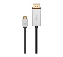 Goobay | USB-C to DisplayPort Adapter Cable | Silver/Black | Type-C | DisplayPort | USB-C to DisplayPort | 2 m | 60176  | 4040849601767