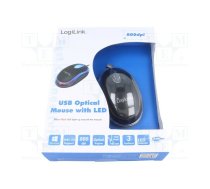 Optical mouse; black; USB; wired; 1.5m; No.of butt: 3 | ID0010  | ID0010