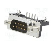 D-Sub; PIN: 9; socket; male; for panel mounting; angled 90°; 5A | D09P33E4GV00LF  | D09P33E4GV00LF