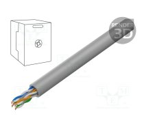 Wire; U/UTP; Cat 6; 4x2x26AWG; Cu; stranded; LSZH; grey; 305m | DK-1613-P-305 | DK-1613-P-305