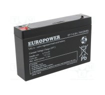 Re-battery: acid-lead; 6V; 7Ah; AGM; maintenance-free; EP | ACCU-EP7-6/EUR  | EP 7-6