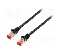 Patch cord; S/FTP; Cat 6; RJ45 plug,both sides; stranded; Cu; 1m | S/FTP6-CU-010BK | 68693