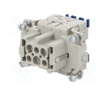 Connector: HDC; contact insert; female; Han® ES Press; PIN: 6; 6+PE | 09330062748  | 09330062748