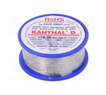 Resistance wire; 19.1Ω/m; -100÷1300°C; 0.1kg; Øout: 0.3mm; FeCrAl | KANTHAL-D-0.30/100  | 030531 100G