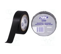 Tape: electrical insulating; W: 19mm; L: 10m; Thk: 0.15mm; black | HPX-5200-1910BK  | IB1910