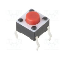 Microswitch TACT; SPST-NO; Pos: 2; 0.05A/24VDC; THT; none; 2.6N | 1825910-7  | 1825910-7