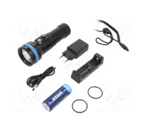 Torch: LED diving; L: 165.6mm; 30lm,700lm,1400lm,2500lm; Ø: 54mm | XTAR-D26-SHORT-SET  | D26 SHORT 2500 SET 26650 X 1 FULL SET