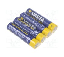 Battery: alkaline; AAA; 1.5V; non-rechargeable; Ø10.5x44.5mm | BAT-LR03/V-S4 | 4003211304