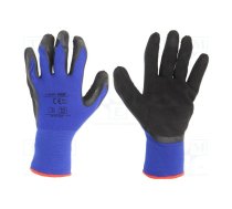 Protective gloves; Size: 11; black-navy blue; latex,polyamide | LAHTI-L211711K | L211711K