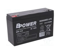 Re-battery: acid-lead; 6V; 12Ah; AGM; maintenance-free; 1.9kg; BPE | ACCU-BPE12-6/BP  | BPE 12-6