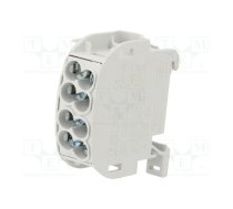 Splice terminal: distribution block; 25mm2; ways: 1; terminals: 4 | SCB25GY  | 81501002