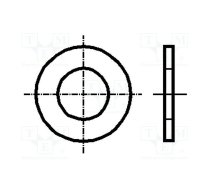 Washer; round; M10; D=20mm; h=2mm; acid resistant steel A4; BN 671 | B10/BN671 | 1755595