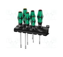 Screwdriver: universal-set; Phillips,slot; Kraftform Lasertip | WERA.334/6 | 05105650001