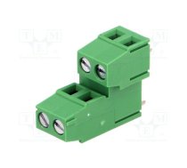 Connector: PCB terminal block; terminal; 10A; 300V; angled 90° | DG500B-5.08-2P14 | DG500B-5.08-04P-14-00A(H)