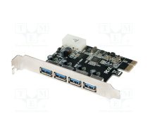 PC extension card: PCIe; RJ45 socket x4; USB 3.0 | PC0057A  | PC0057A