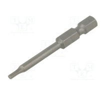 Screwdriver bit; hex key; HEX 2.5mm; 1/4"; Overall len: 50mm | PH-1212646 | SF-BIT-HEX 2,5-50