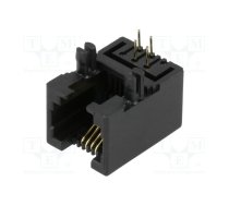 Socket; RJ11; PIN: 4; low profile; gold-plated; Layout: 6p4c; THT | RJ11GK  | RJ11GK