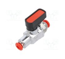 Mechanical ball valve; max.20bar; nickel plated brass; 4mm | 6560-4  | 6560 4